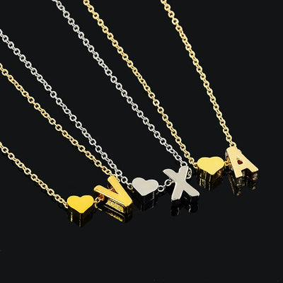 Collier Initiale Personnalisé – Pendentif élégant en Or ou Argent