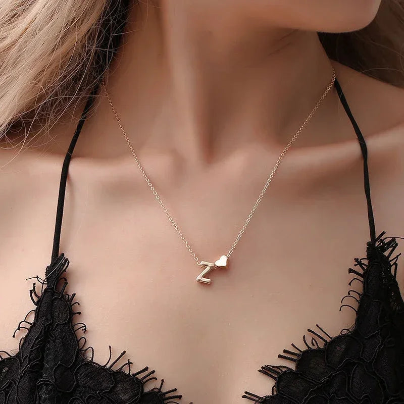Collier Initiale Personnalisé – Pendentif élégant en Or ou Argent