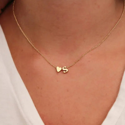 Collier Initiale Personnalisé – Pendentif élégant en Or ou Argent