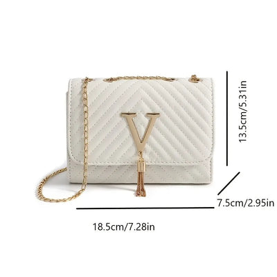 Sac à Main Femme Élégant – Blanc, Noir ou Rose – Chaîne Dorée & Finition Matelassée