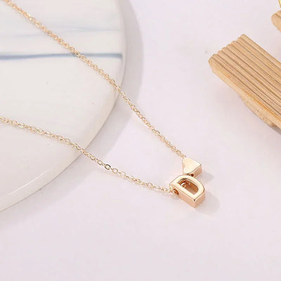 Collier Initiale Personnalisé – Pendentif élégant en Or ou Argent